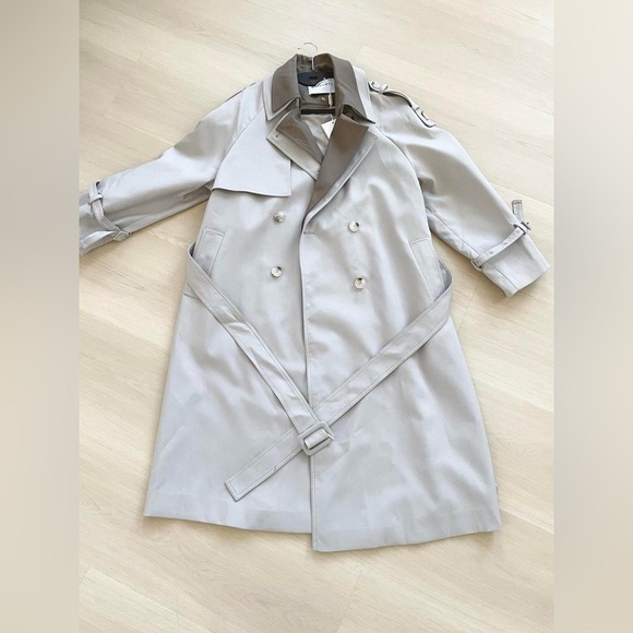 Circlofy contrast double collar layered classic trench coat S - Picture 8 of 13
